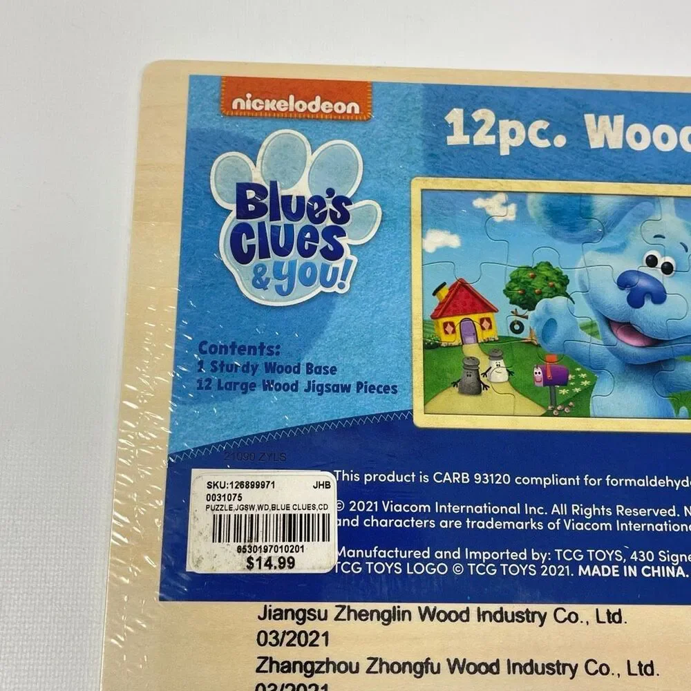 Nickelodeon Blue's Clues & You! The Thinking Chair Wood Puzzle TCG Toys New